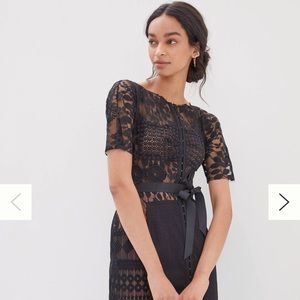 Anthropologie Beguile Carissima Sheath Black Dress